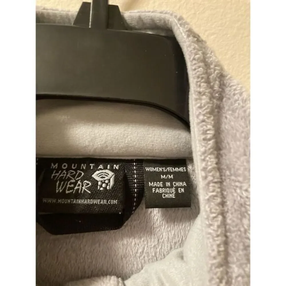 Mountain Hardwear Women's Sz M‎ Fleece Vest Full Zip Soft Pile Gray - Picture 4 of 11